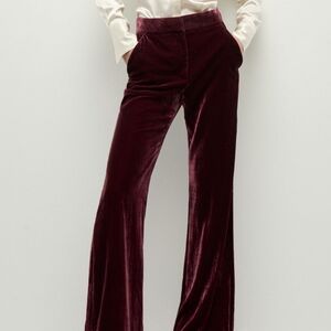 Veronica Beard Lebone Wine Velvet trouser size 2